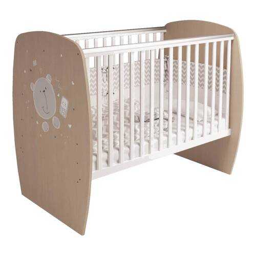 Кроватка детская Polini Kids French 700 Teddy белый Дуб пастельный в Орматек
