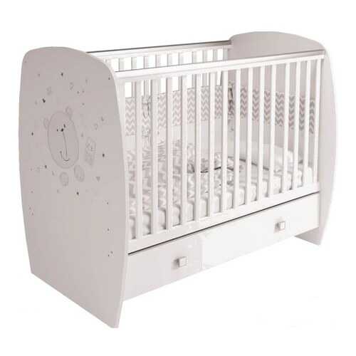 Кроватка детская Polini Kids French 710 Teddy с ящиком Белый в Орматек
