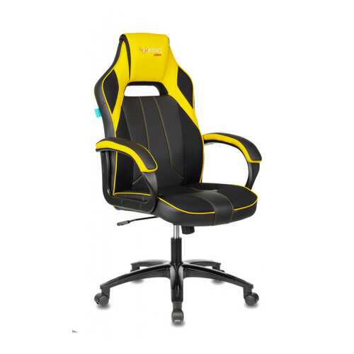 Кресло игровое Бюрократ VIKING 2 AERO YELLOW черный/желтый искусст.кожа/ткань в Орматек