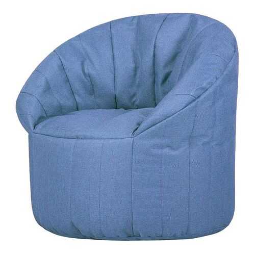 Кресло бескаркасное Папа Пуф Club Chair Blue, размер XL, рогожка, синий в Орматек