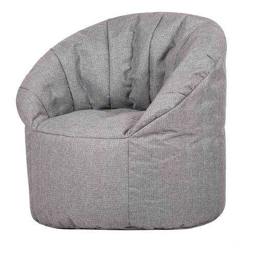 Кресло бескаркасное Папа Пуф Club Chair Grey, размер XL, рогожка, серый в Орматек