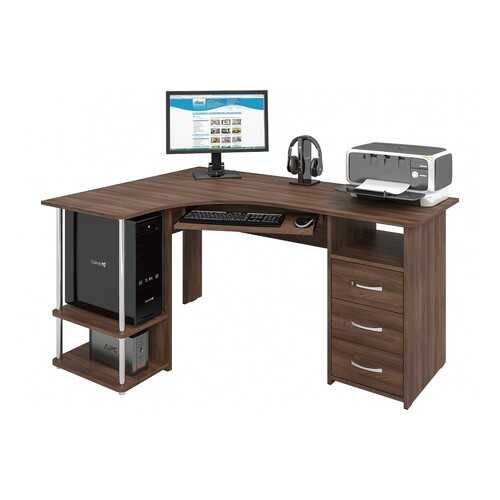 Компьютерный стол Компассмебель С 237 KOM_C-237_dark_walnut 150x110x75, орех темный в Орматек